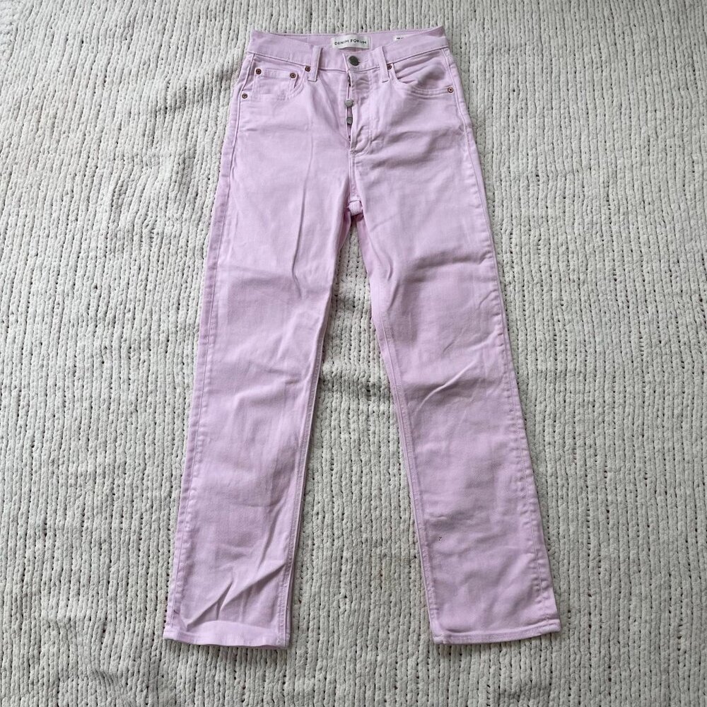 Aritzia Denim Forum The Arlo High Rise Straight Pink Jeans - Size 25